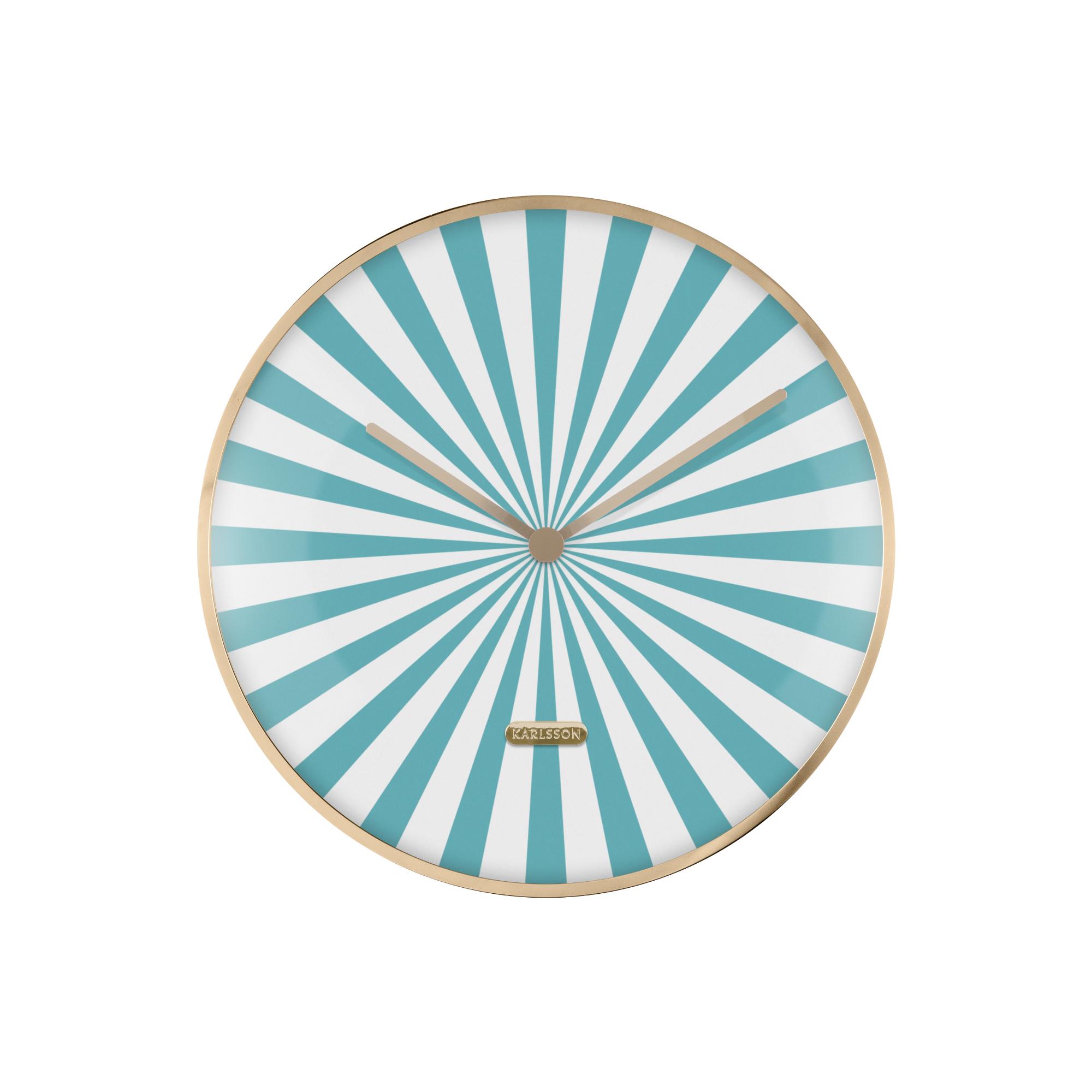 Karlsson wandklok Candy Swirl Dome - blauw - Ø40cm