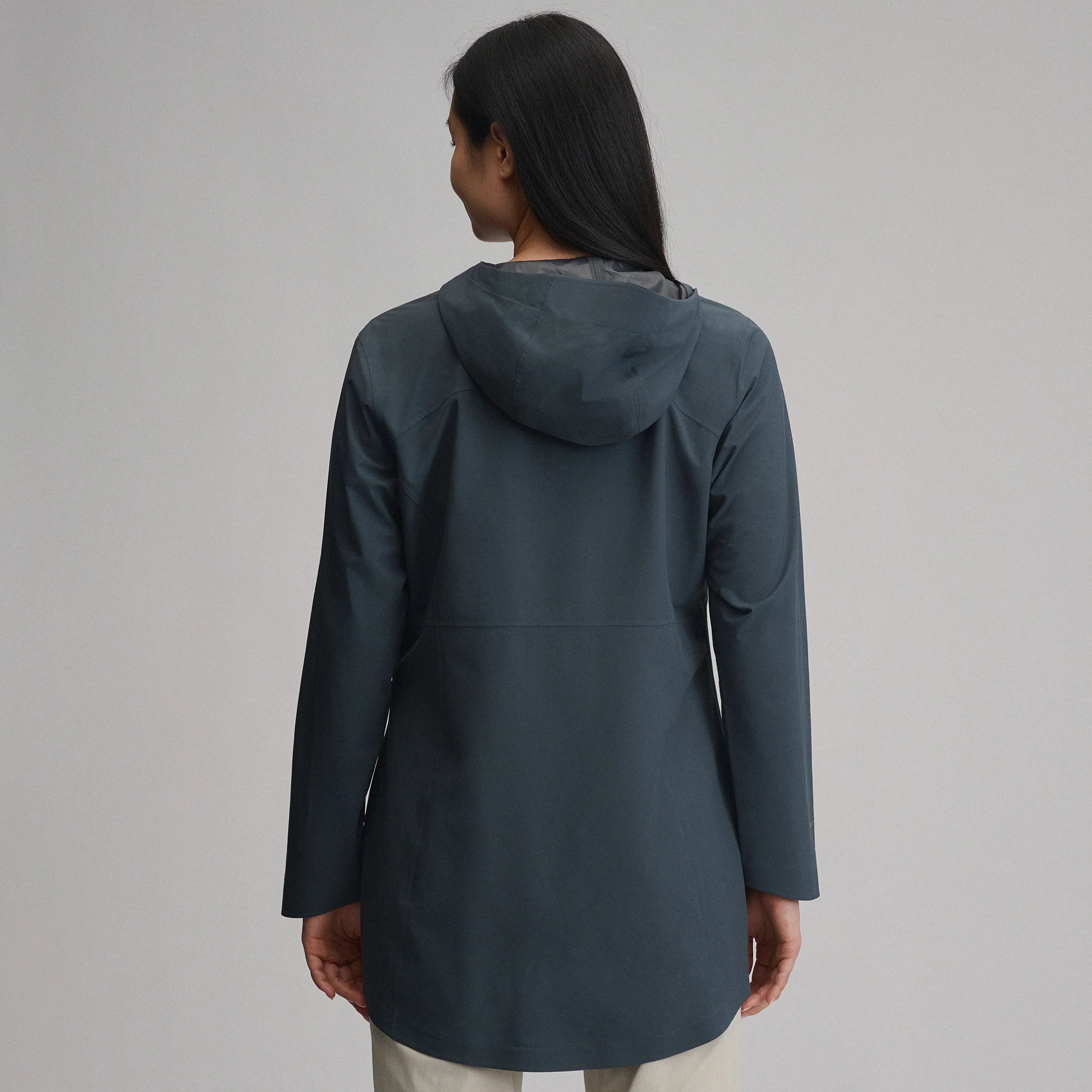 Women's Cloud Cap Waterproof Stretch Hooded Rain Parka