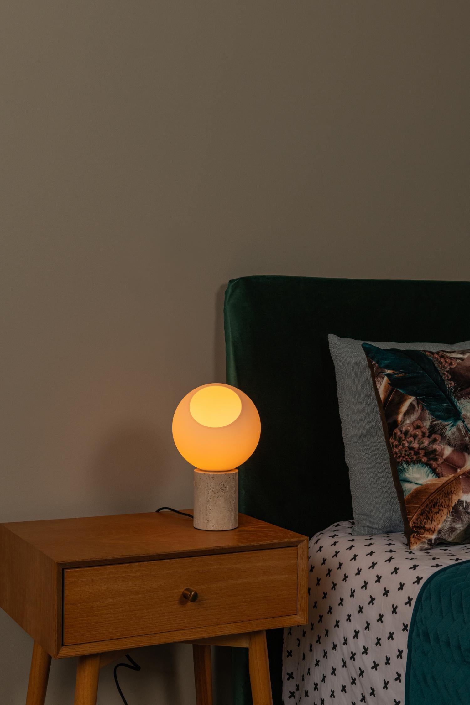 Lucide tafellamp DAVIN - 1xE27 - Opaal