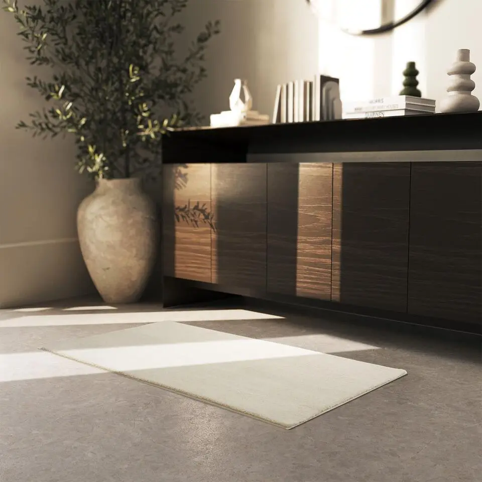 tectake? Kortpolig vloerkleed Soft Zone 60 x 110 cm - Beige