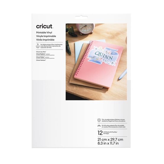 Cricut White Printable Vinyl A4 12 Pack