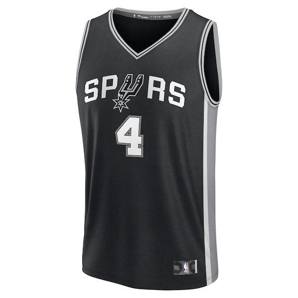 De'Aaron Fox San Antonio Spurs  Youth Fast Break Replica Player Jersey - Icon Edition - Black