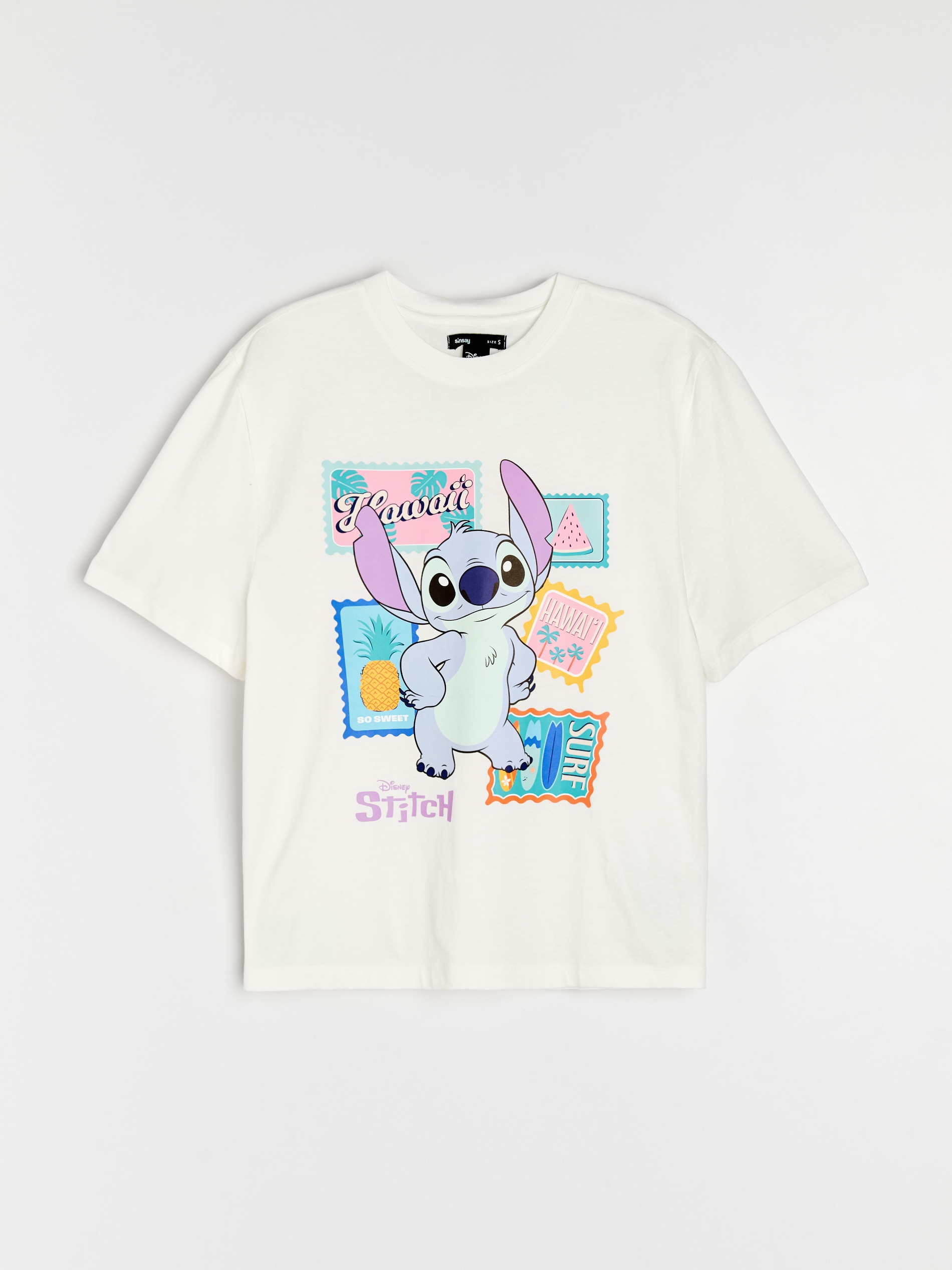 Bawełniana koszulka z nadrukiem Stitch