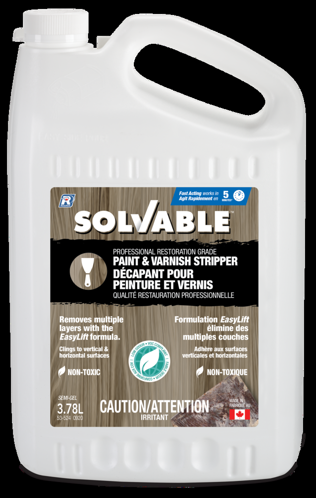 Solvable Professional Restoration Grade Multi-Surface Paint, Varnish & Stain Stripper, Assorted Sizes