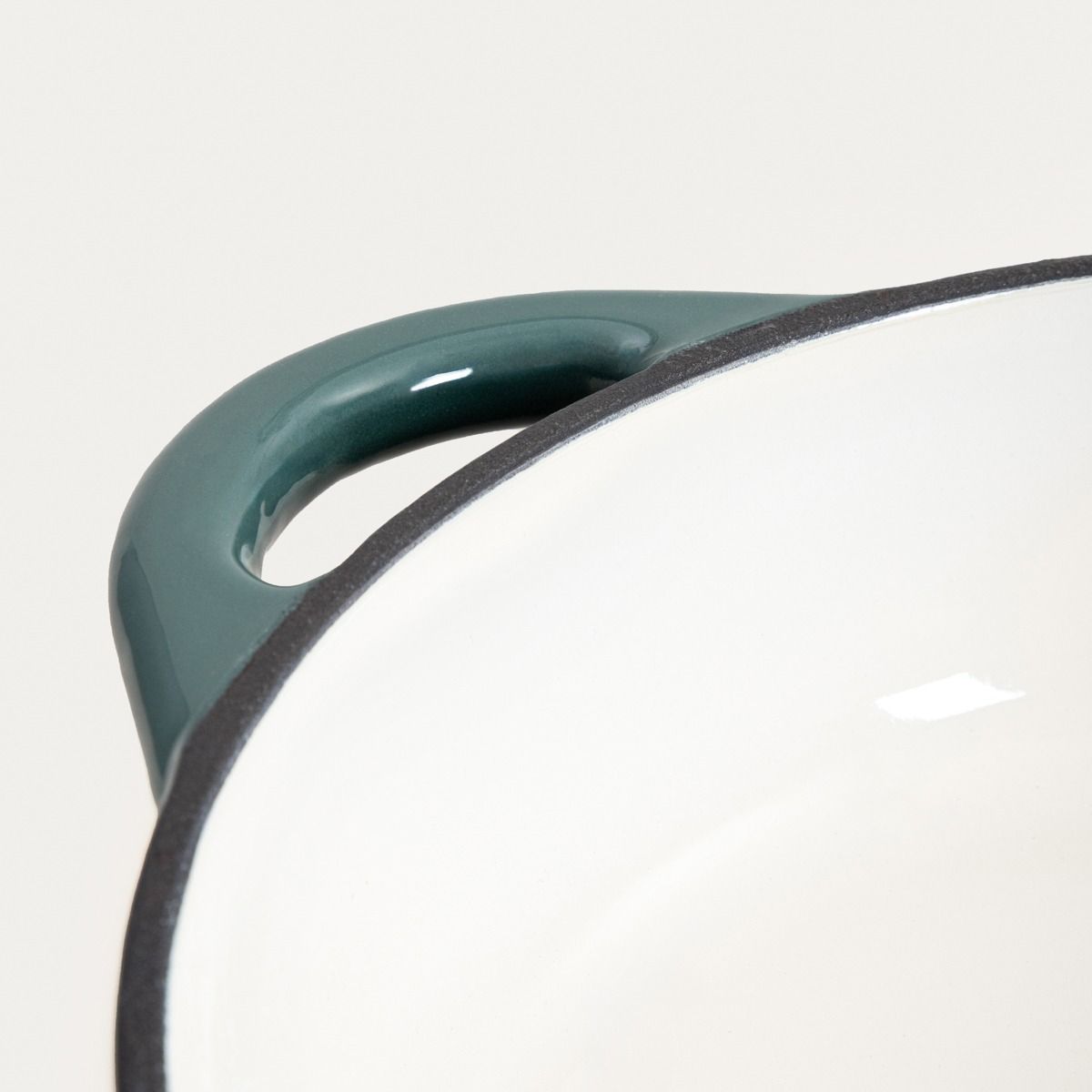 Garnek żeliwny ANDREAS zielony płaski ombre, 28cm 2,5 l