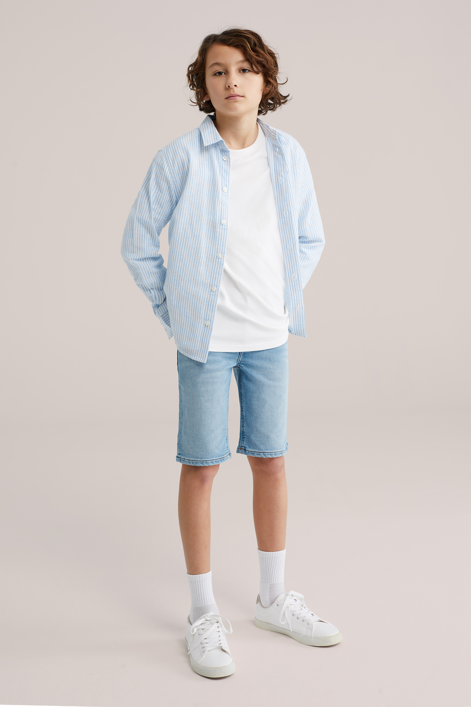 Jongens slim fit denim short