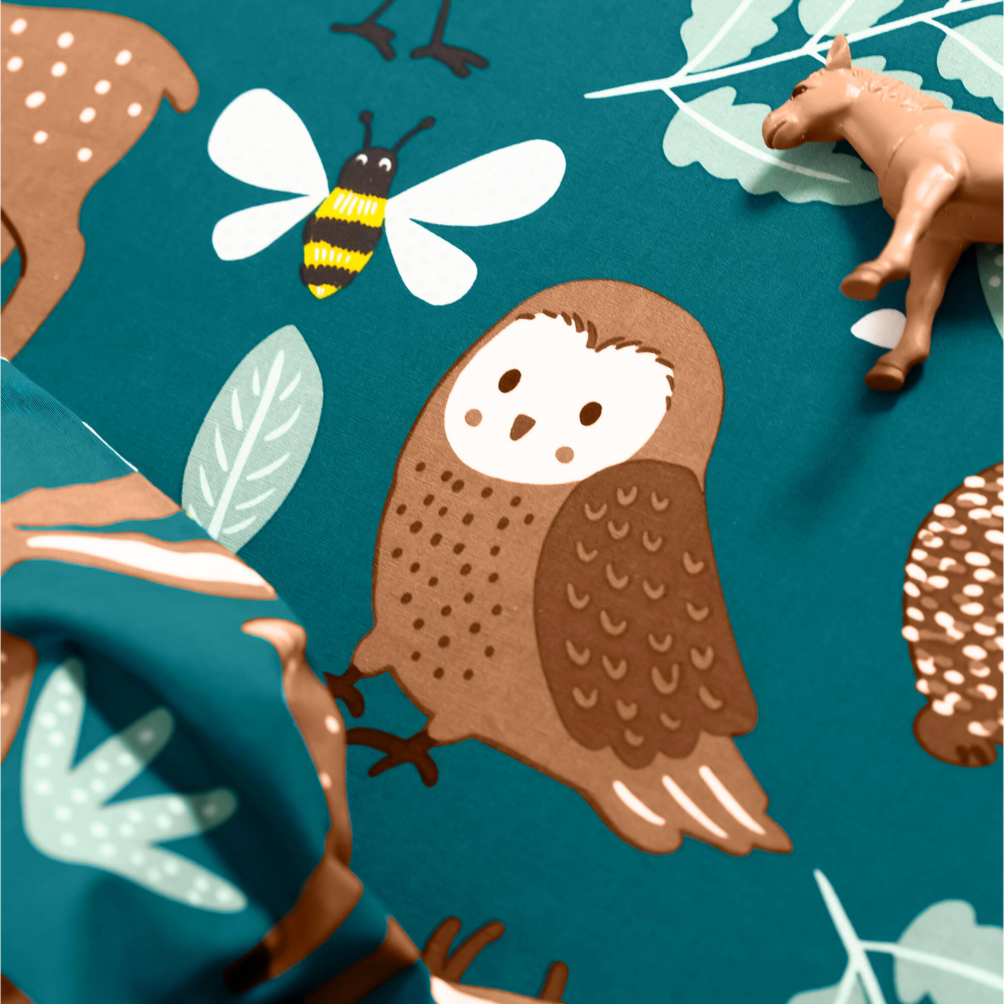 Linge de lit enfant à motifs Ourson en coton biologique(**)