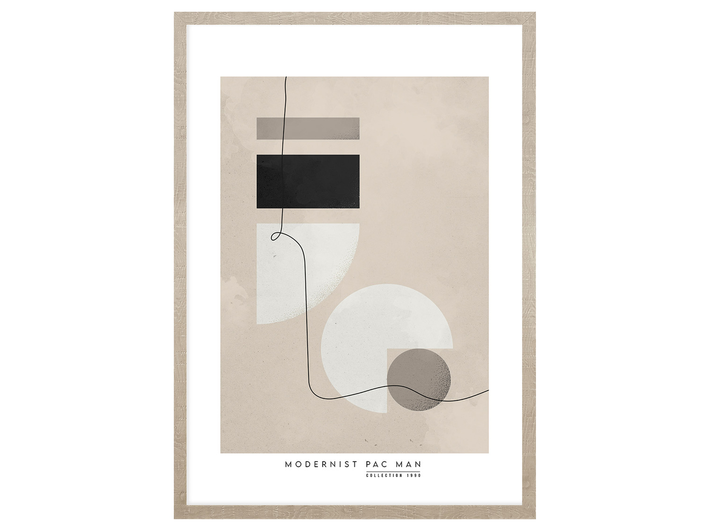 Obraz w ramie Modernist Pac Man 53x73 cm