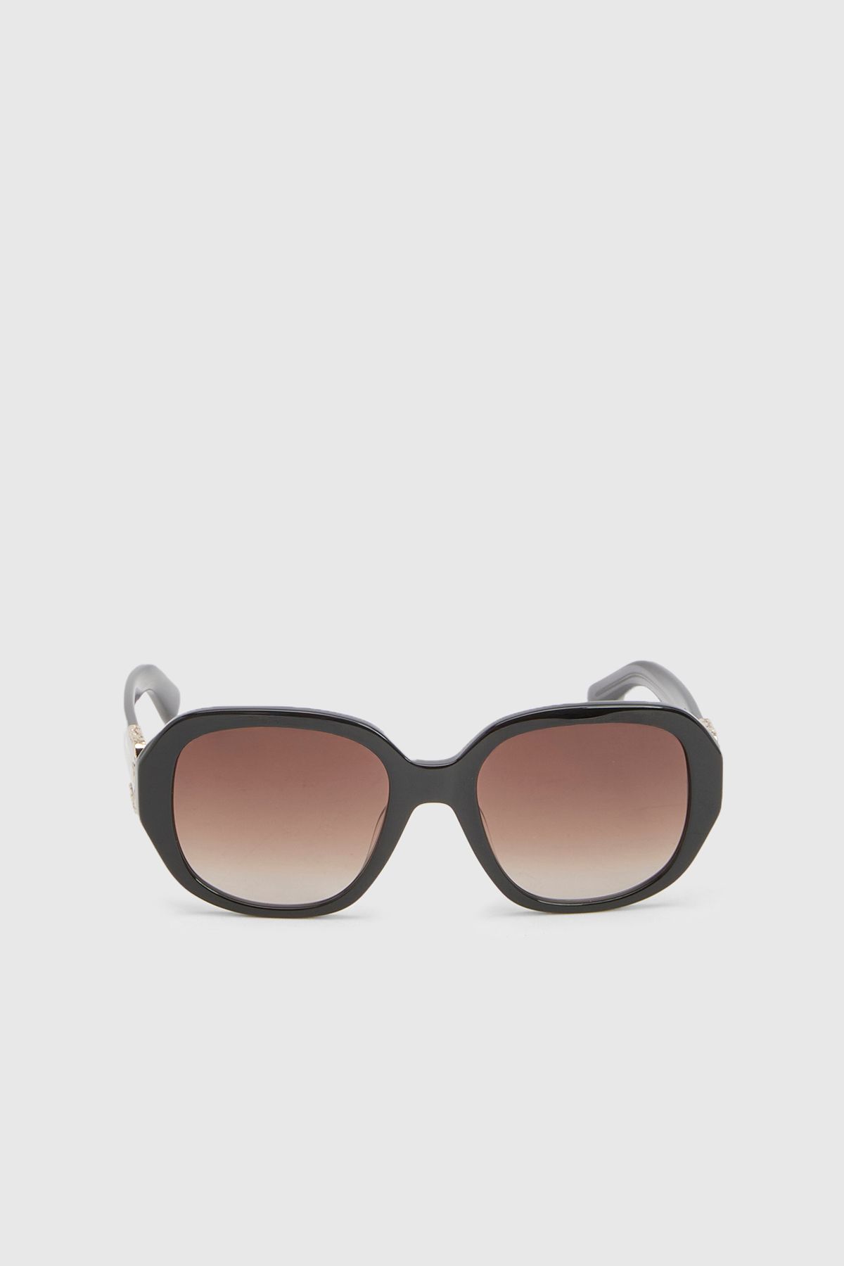 KarenMillen Rounded Buckle Detail Sunglasses