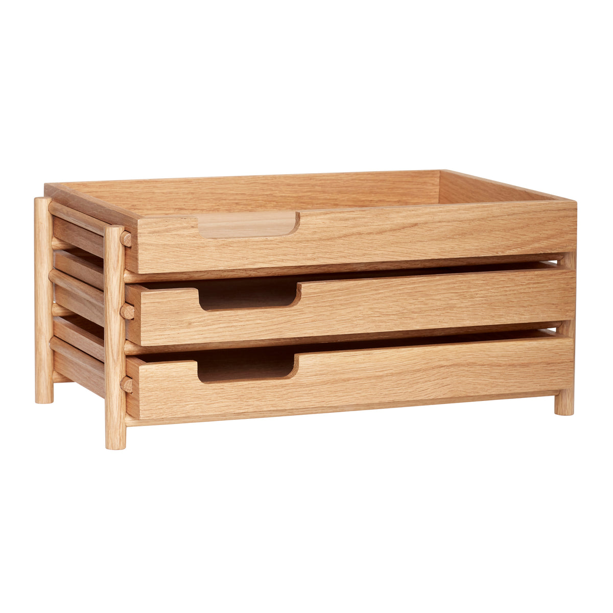 Hübsch brievenbak Note - mdf/eiken fineer/eikenhout - 38x24xh17cm
