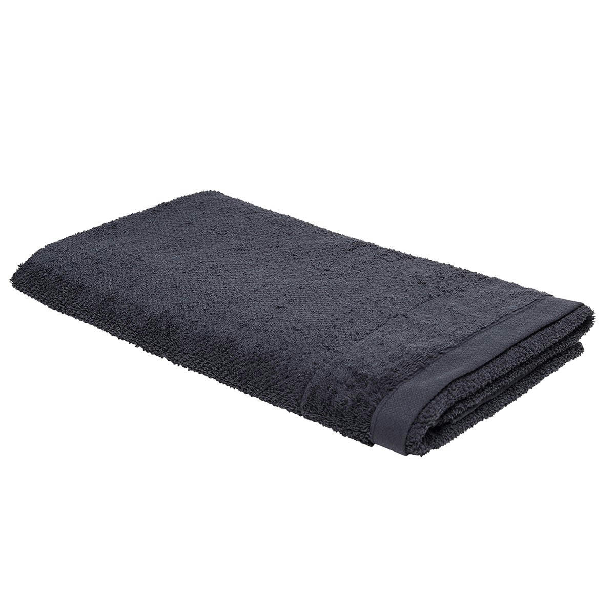 BIO ORGANIC - Maxi drap de bain uni en Coton Gris anthracite 90x150 cm
