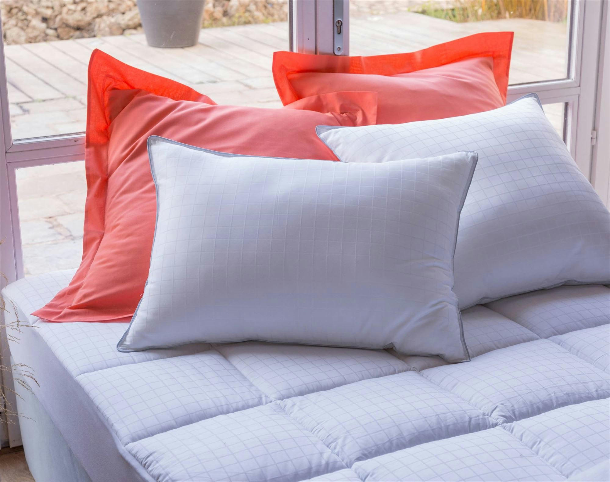 BALKAN - Surmatelas confort 160x200 blanc en coton