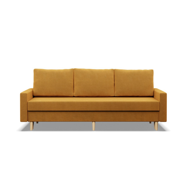 Kanapa, sofa rozkładana z funkcją spania bonell żółta