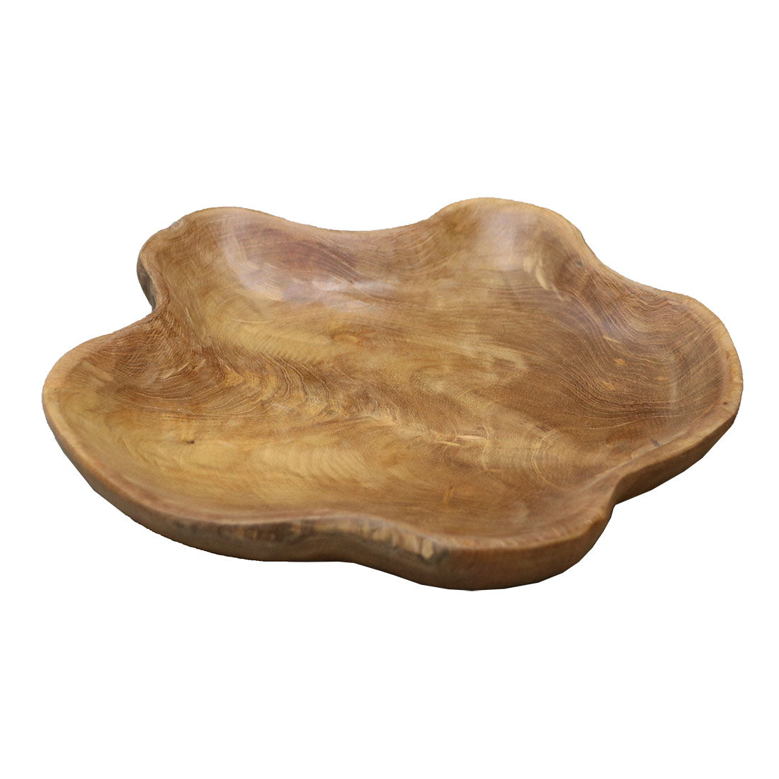 Raw materials schaal Boni - bruin - 35x35x4 cm