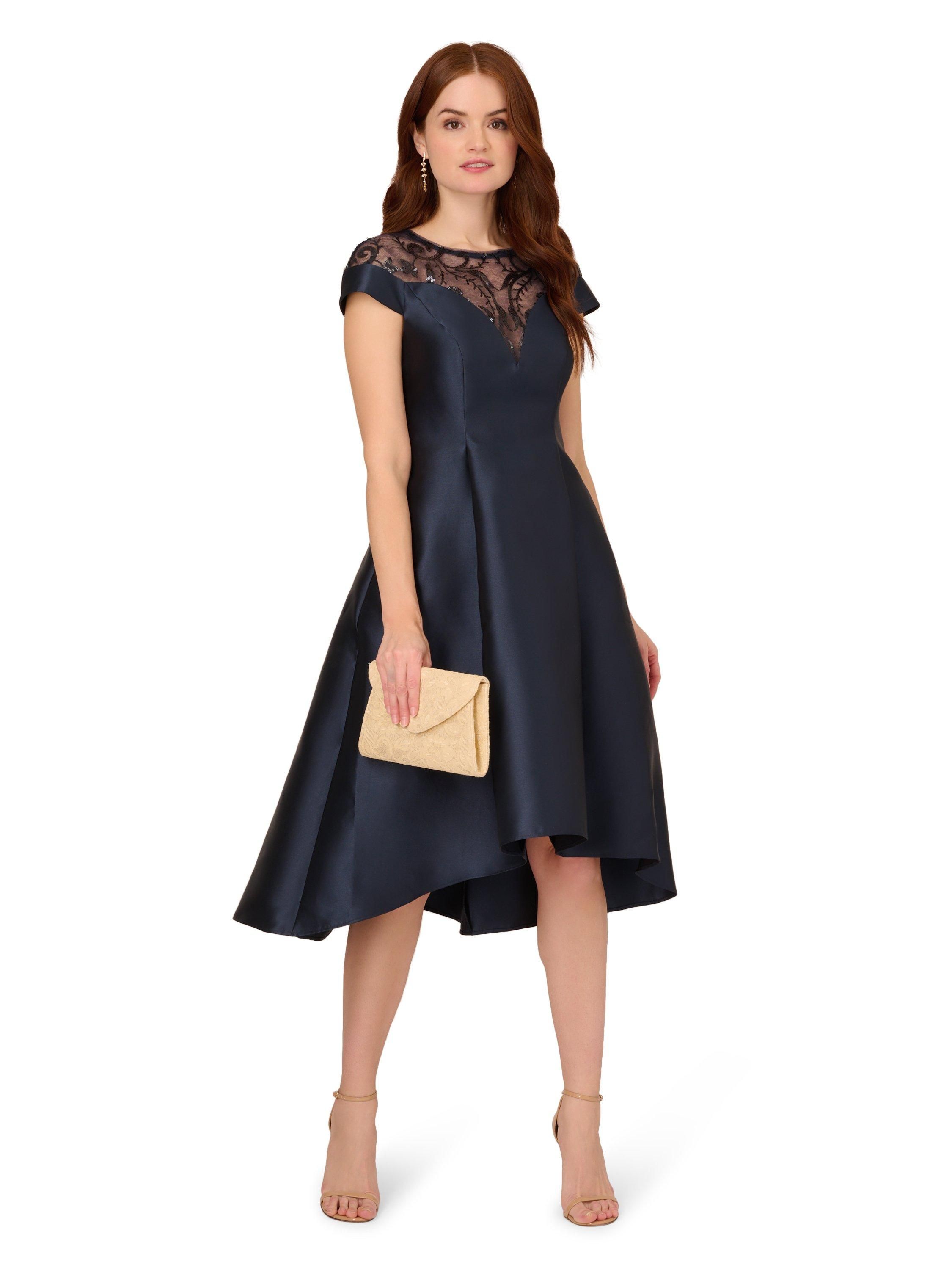Papell Studio Mikado Short Dress