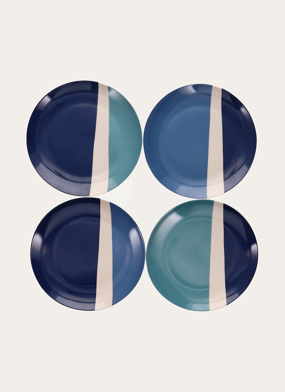 COFFRET 4 ASSIETTES à DESSERT TRAVEL MULTICOLORE
