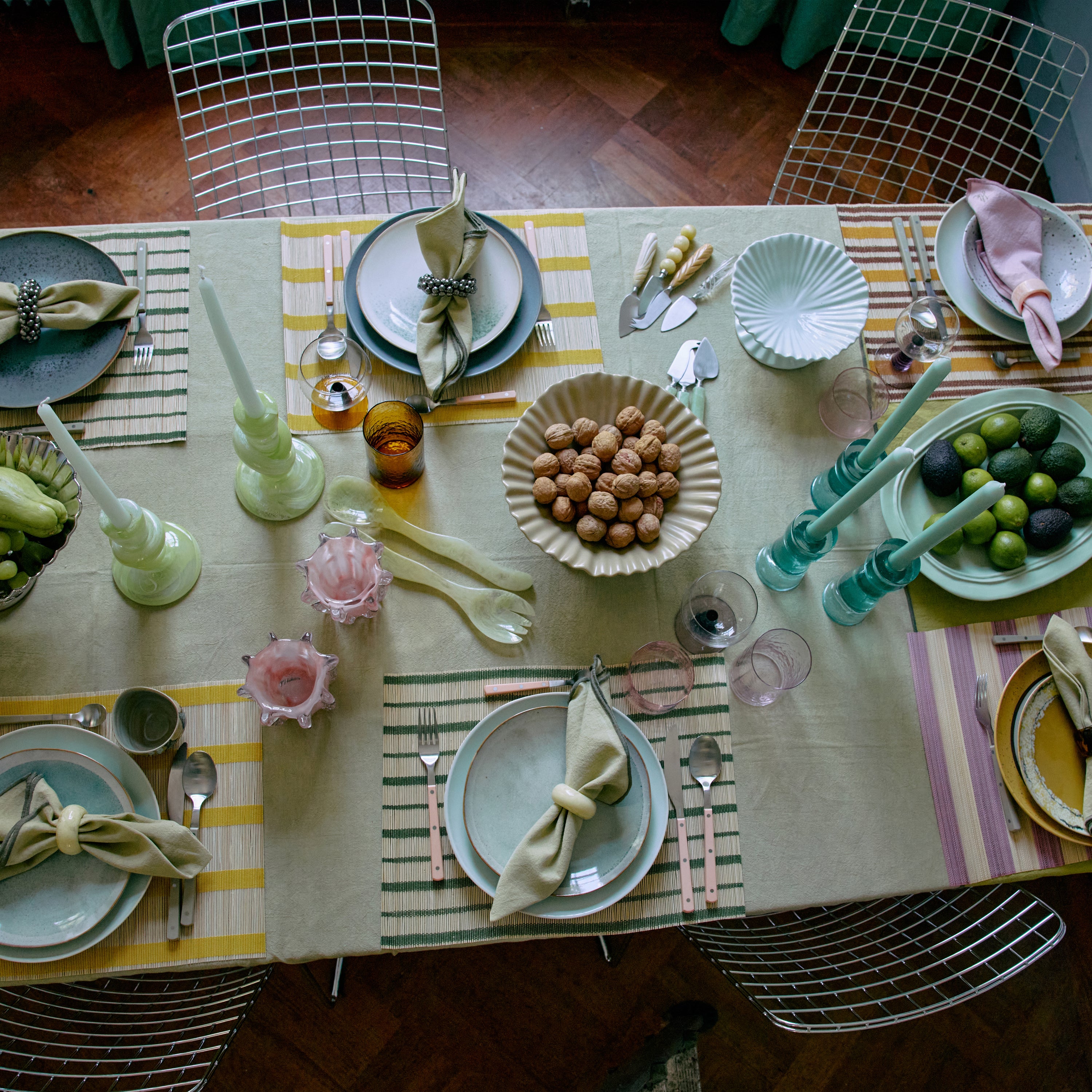 HKliving Kaasmes Lemon - Set van 3