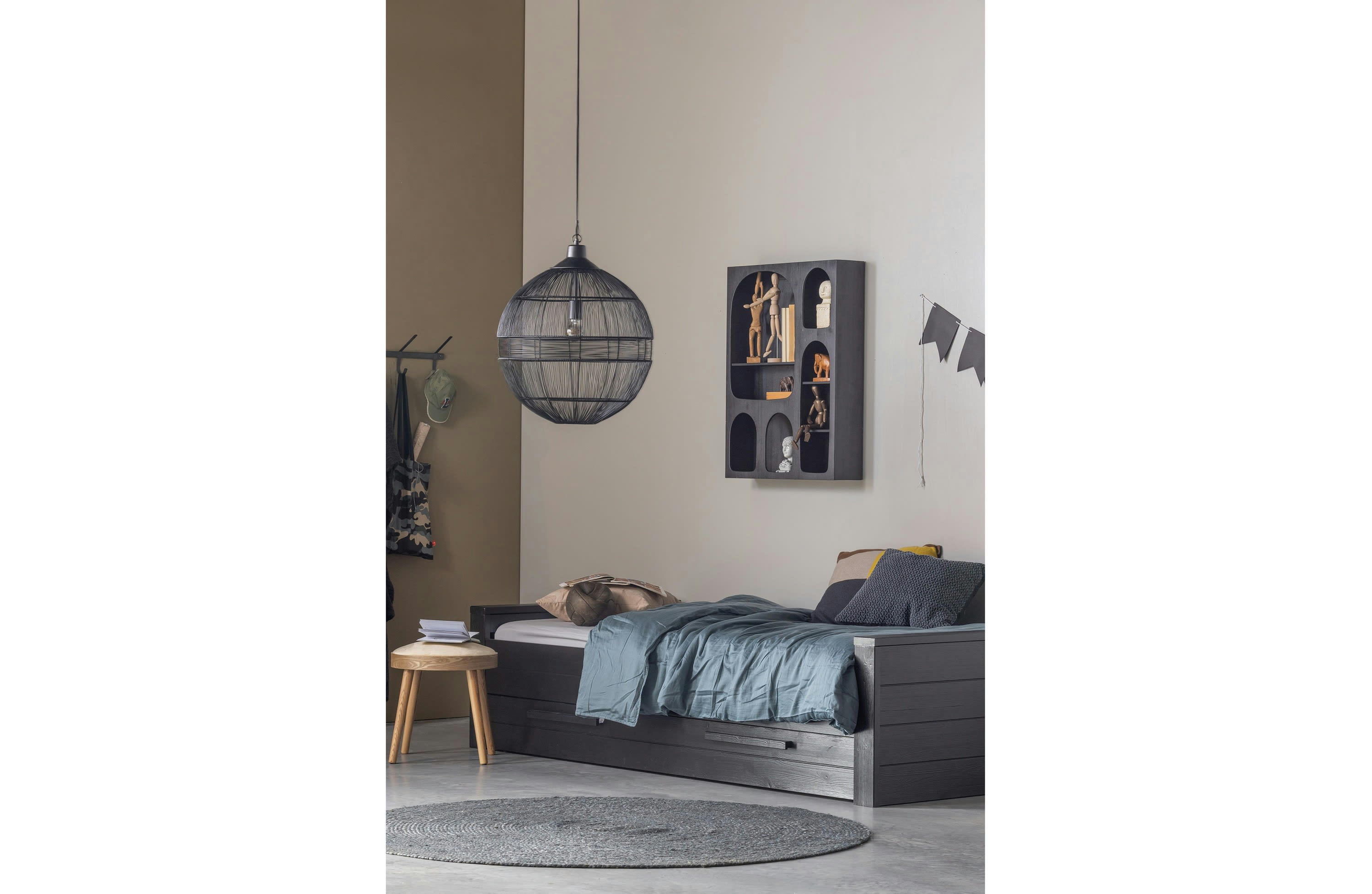 ENES - Suspension lampe en métal noir