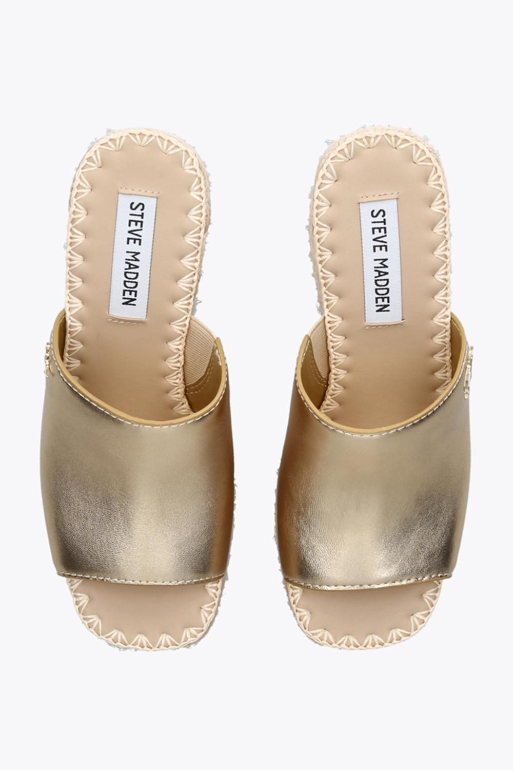 STEVE MADDEN Cruzur Gold' Leather Sandals