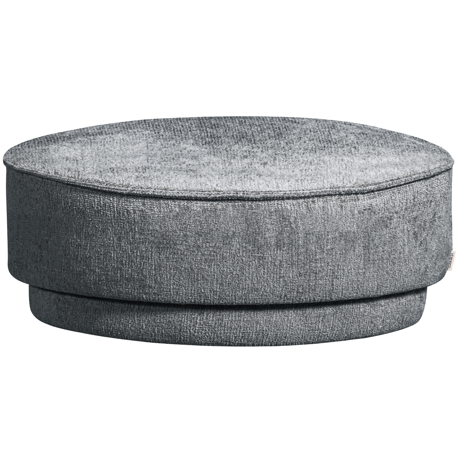 vtwonen poef Pearl - Chenille - Denim Melange - 28xØ80