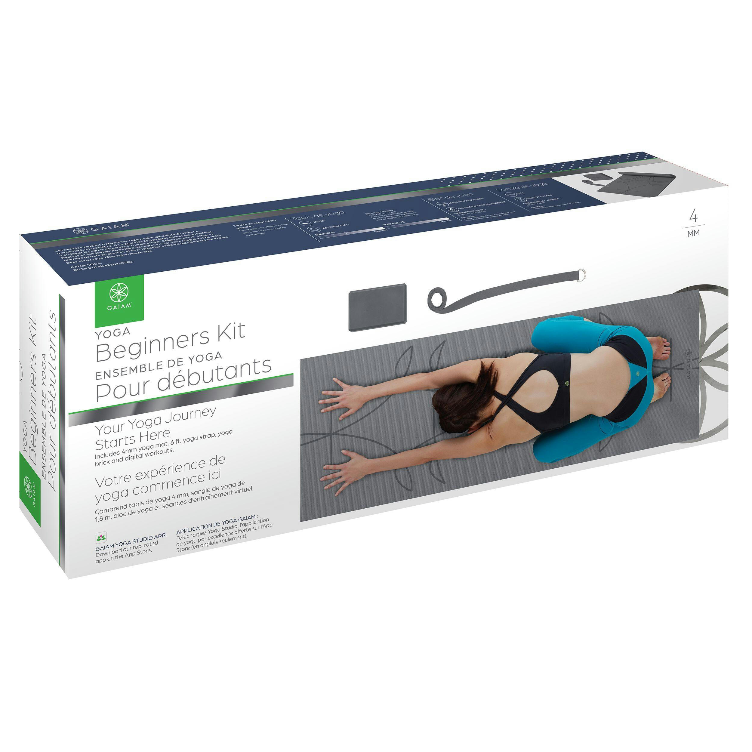 Gaiam Beginner Yoga Set, Charcoal