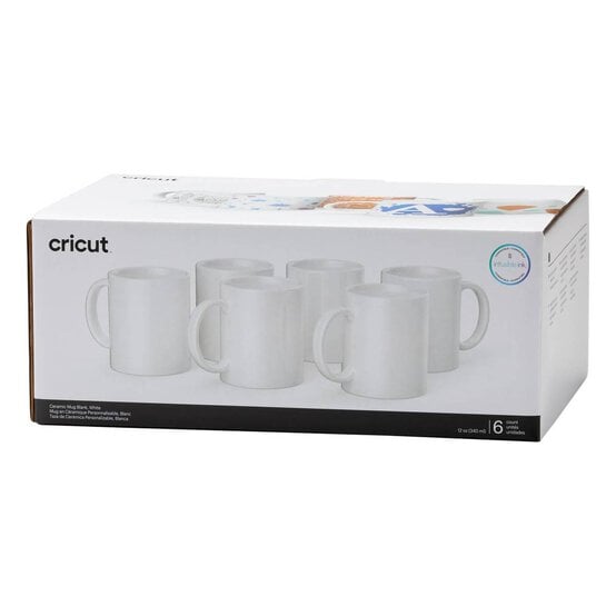 Cricut Ceramic Mug Blank 340ml 6 Pack