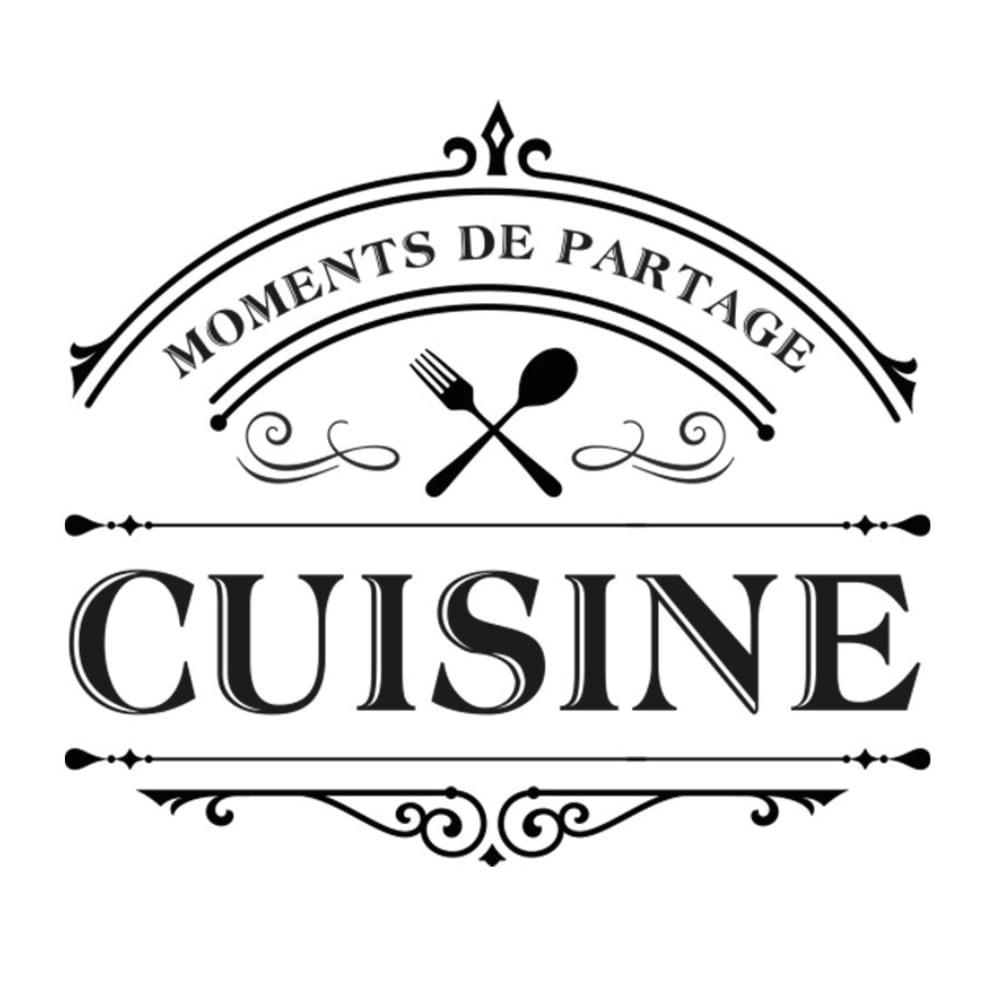 CUISINE - Sticker décoratif de porte cuisine 18x15cm