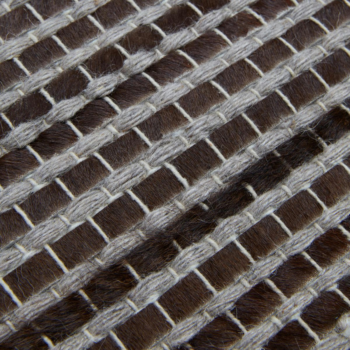 RAJA - Tapis 100% laine noir et argent 240 x 170 cm