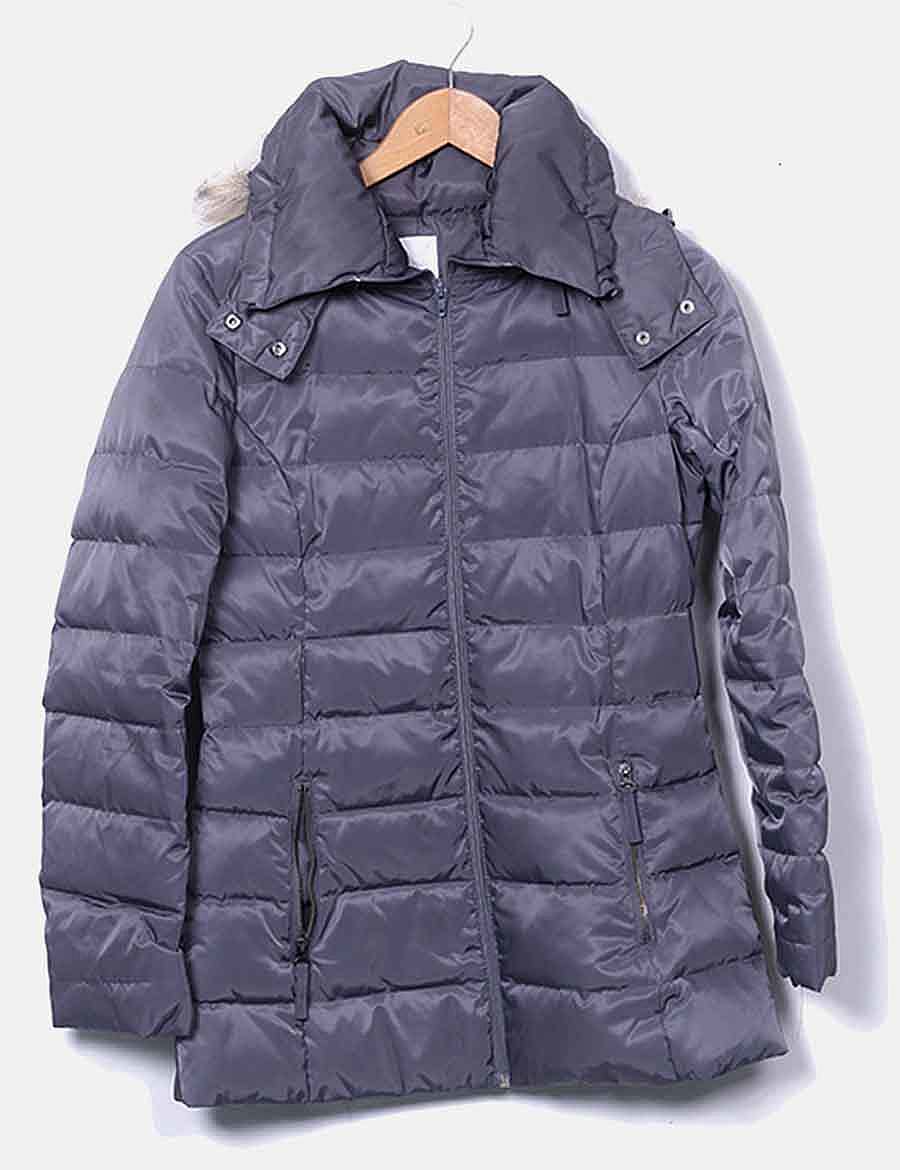 Camaïeu Gray quilted parka with gray hood