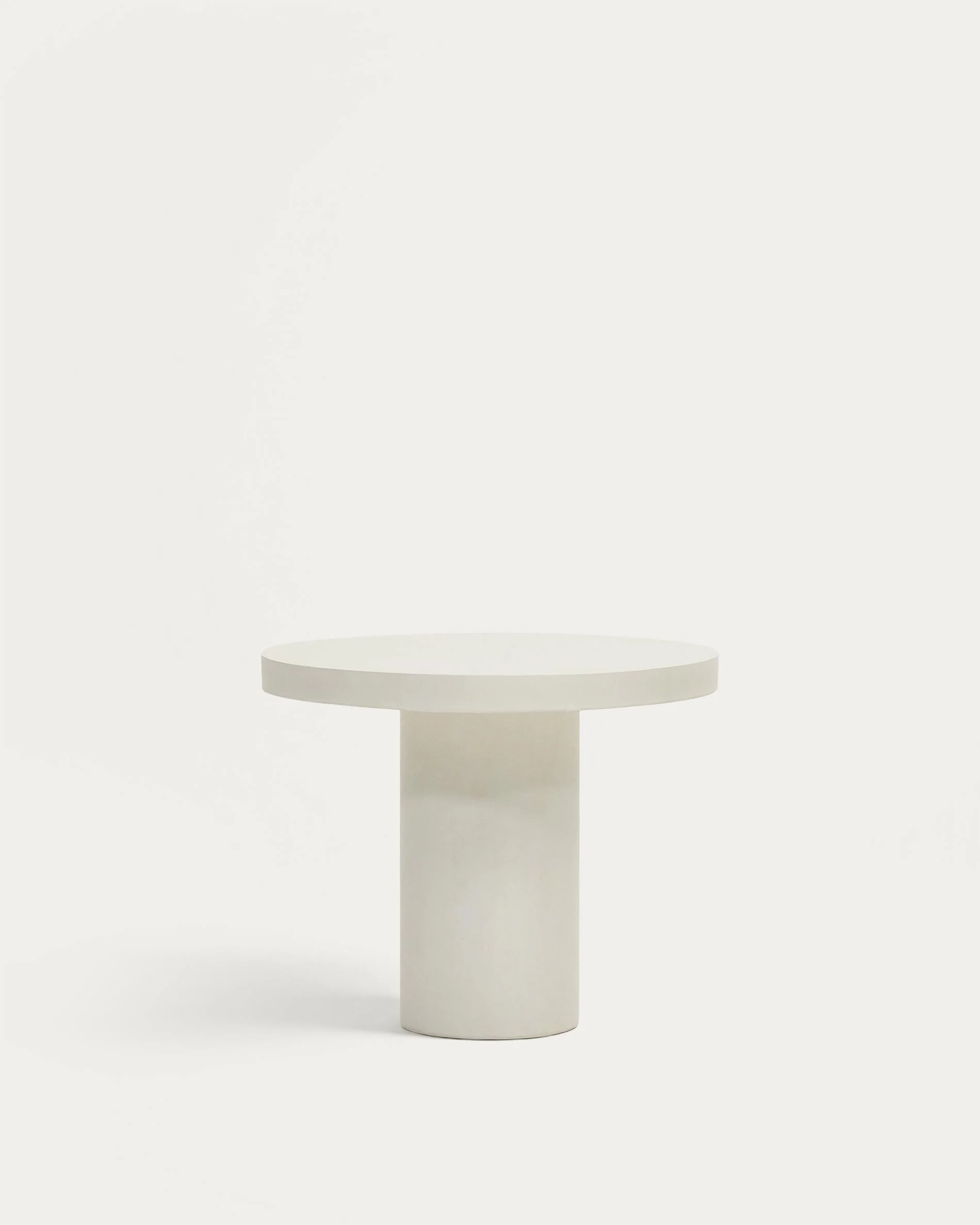 Aiguablava round table in white cement, Ø 90 cm
