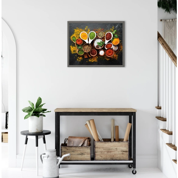Gerahmtes Bild, ca. 40x50 cm, Motiv: 405941, Anthrazit