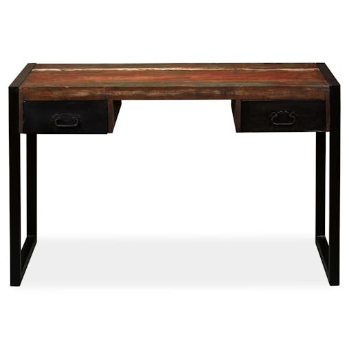 NNEVL Desk with 2 Drawers Solid Reclaimed Wood 120x50x76 cm