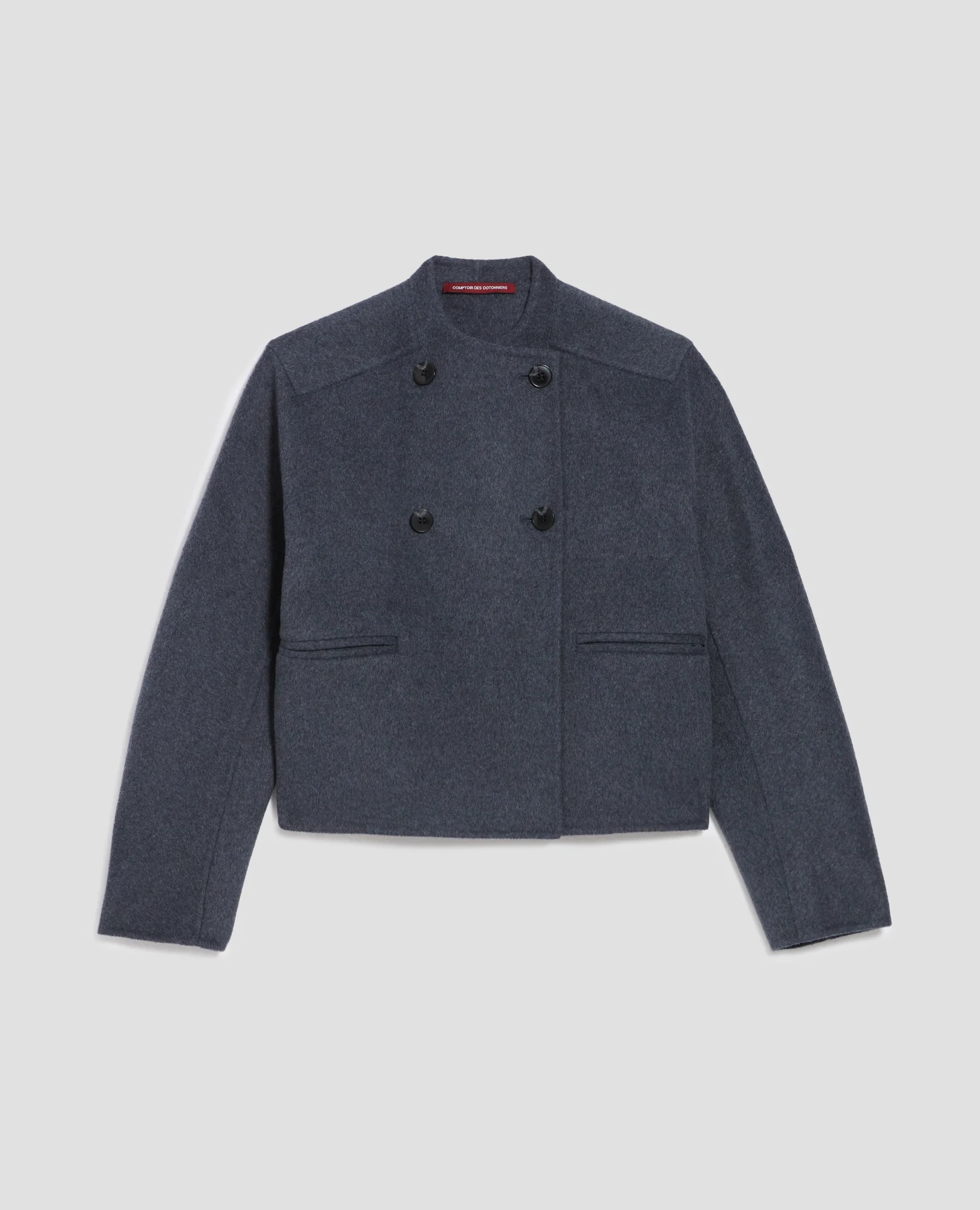 Blouson court double face avec laine