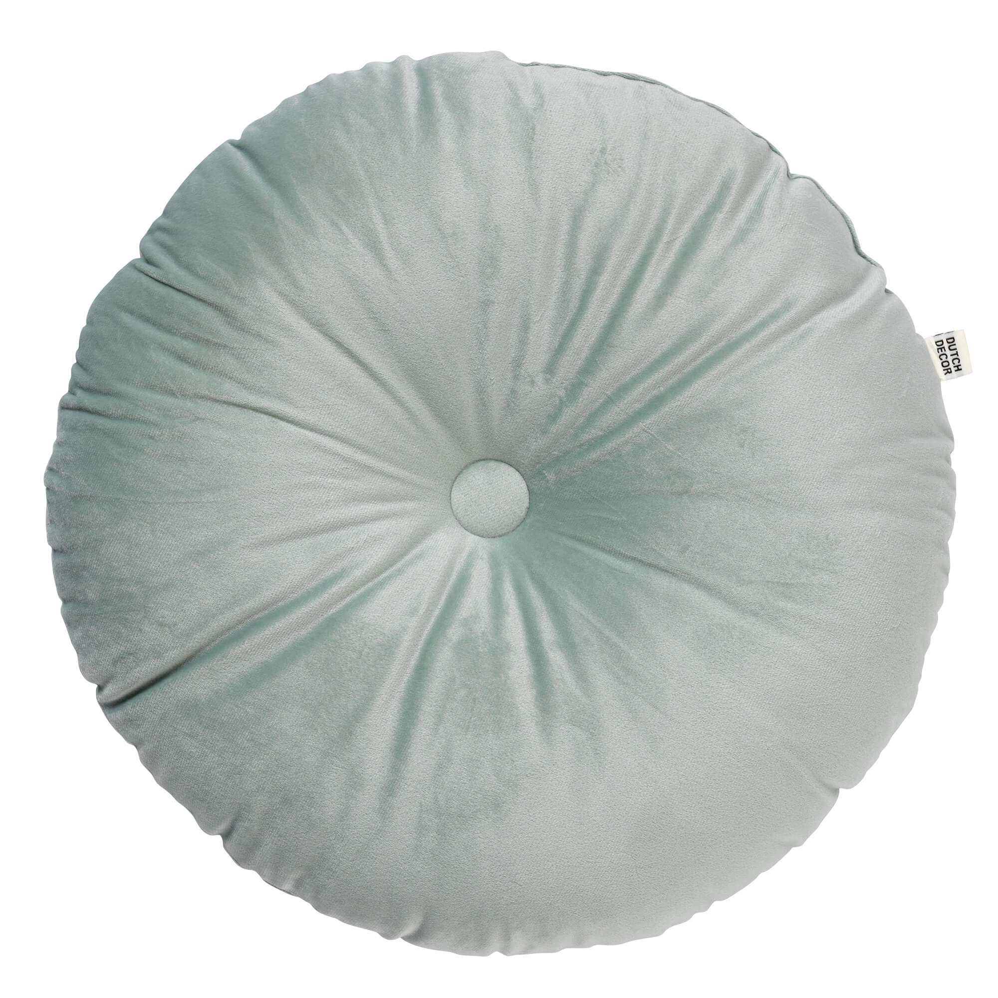 OLLY - sierkussen Ø38 cm - rond velvet - Jadeite - groen