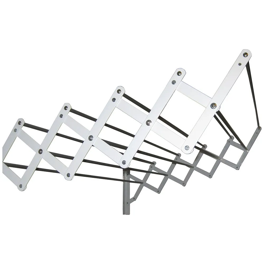 Sauvic Plastic coated extendable clothesline 10 rods 140 cm