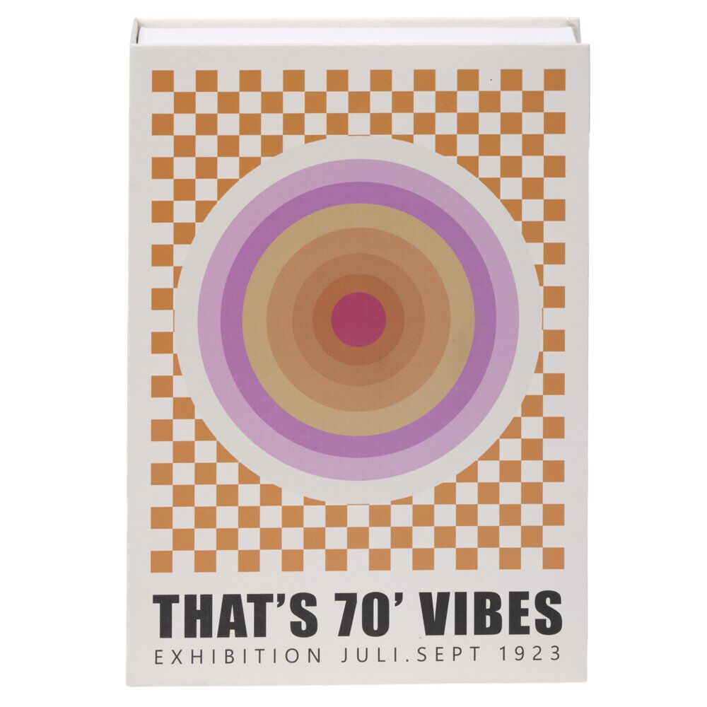 BoÎte livre carton &ldquo;Thats 70's&rdquo; orange 18x25cm