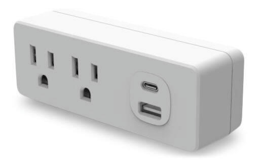 NOMA 2-Outlet Power Bar with USB-A & USB-C Charging Ports