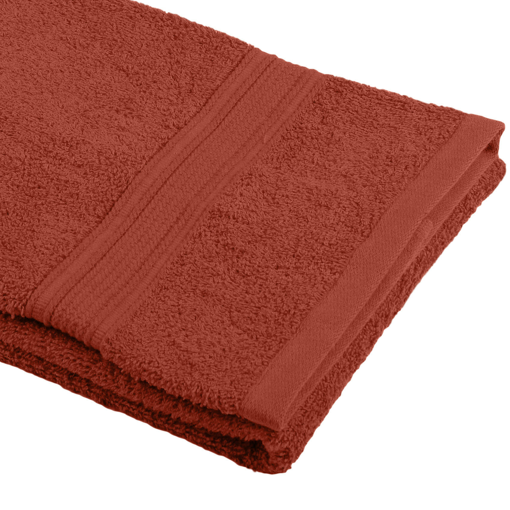 - Serviette de toilette en coton bio coton terracotta 90x50