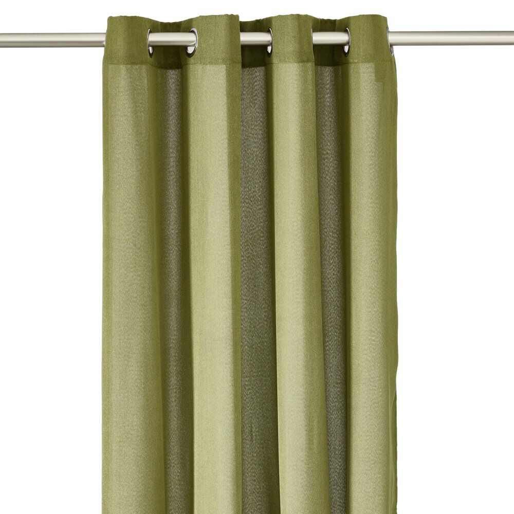 Rideau à oeillets effet toile de jute Indie polyester uni 140x240cm (2 modèles)