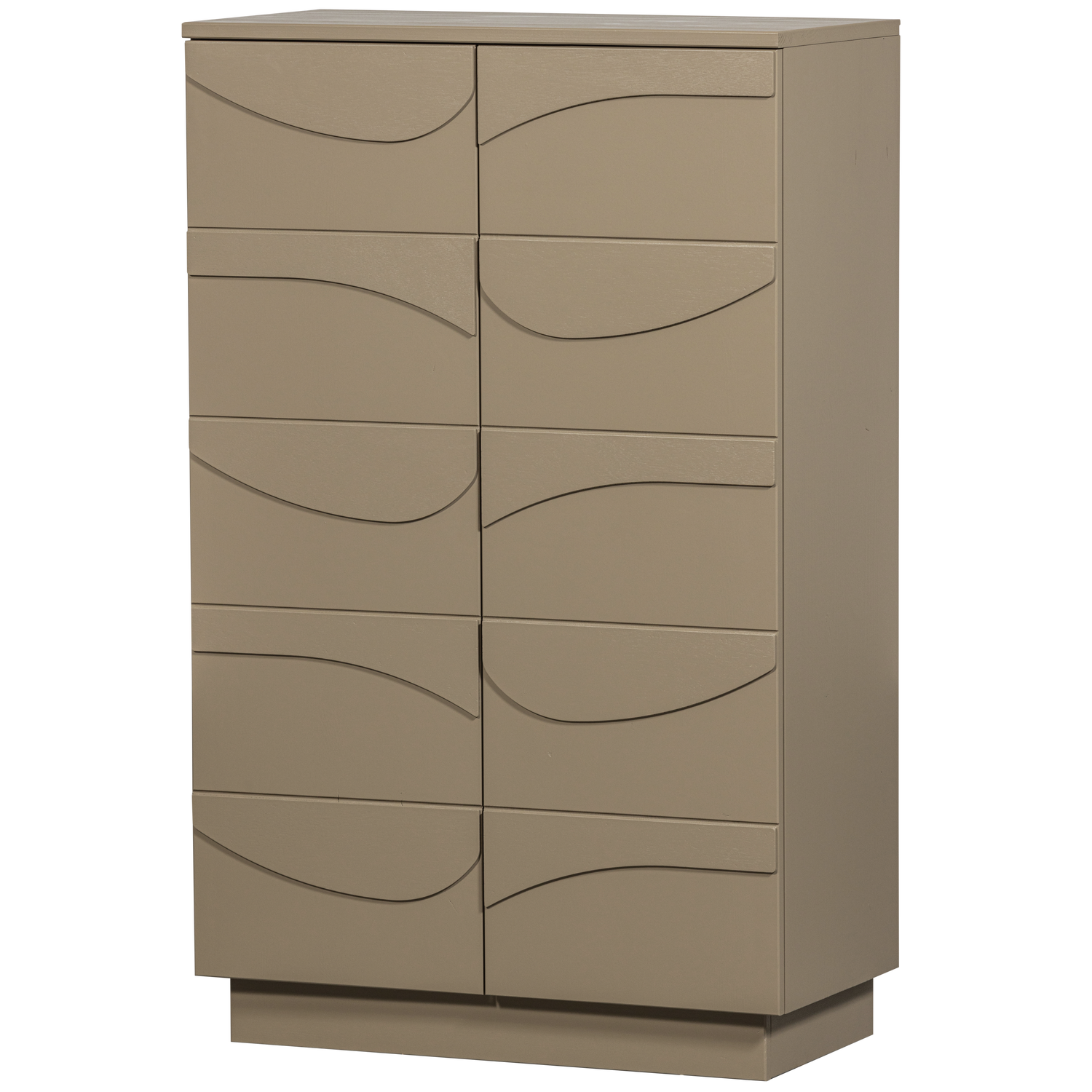 WOOOD Teo Kast - Grenenhout - Mud - 116x72x35