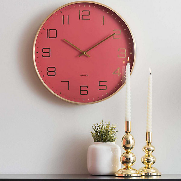 Horloge murale ronde Elegance Glow