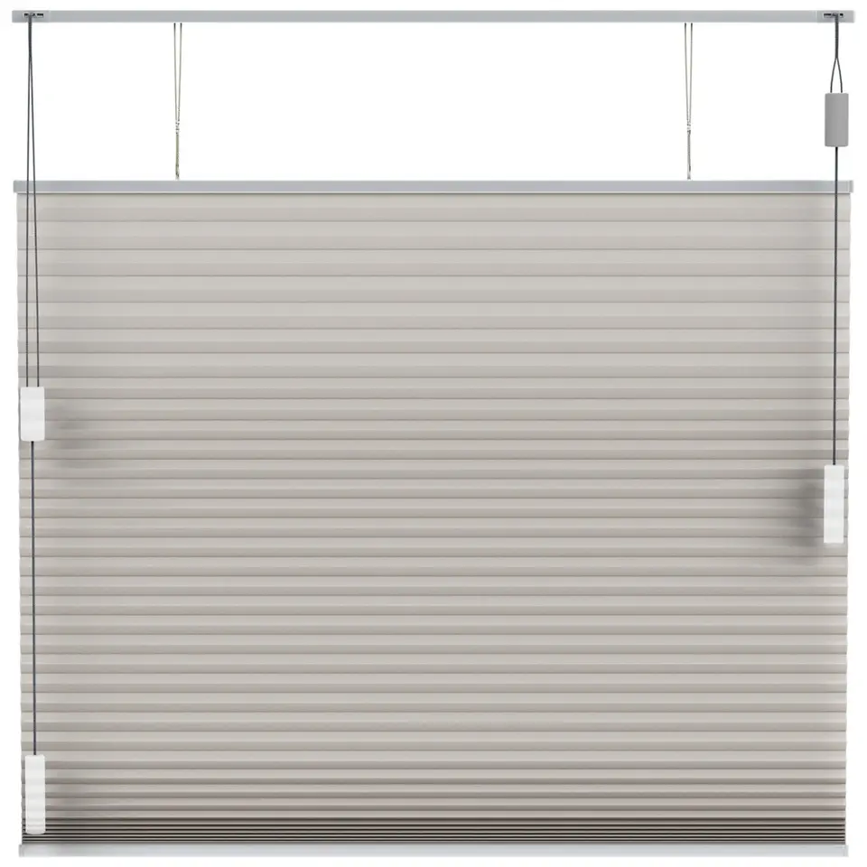 Fenstr pliss&eacute;gordijn Montreal dubbel 25mm lichtdoorlatend - taupe (30019)