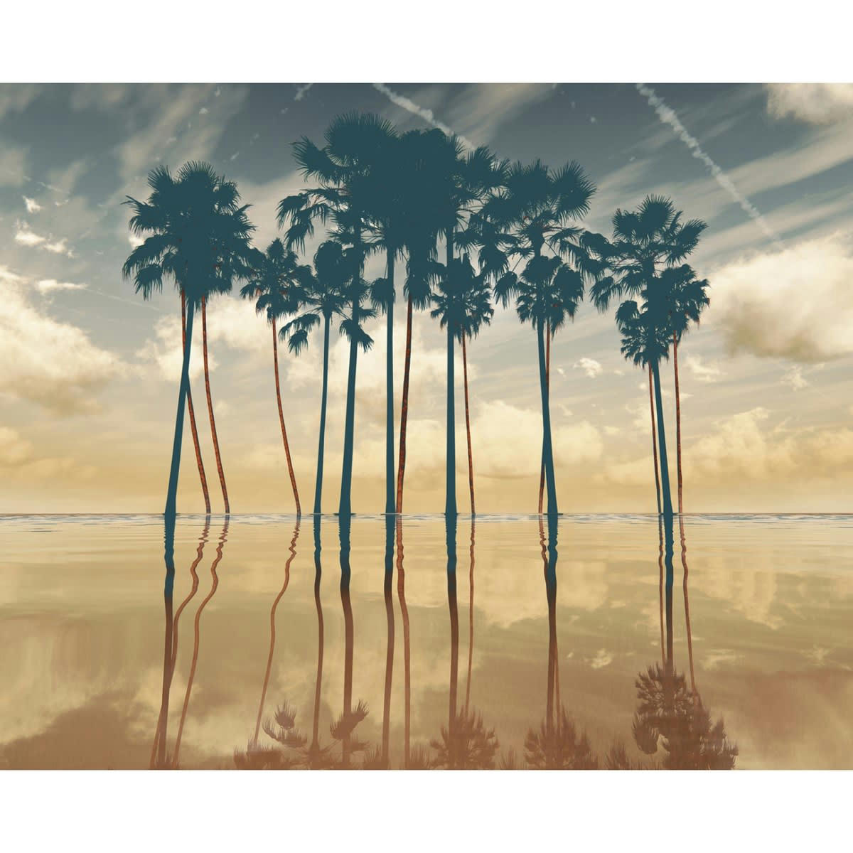 CARAÏBES - Papier peint panoramique motif imprimé Multicolore 336x270cm
