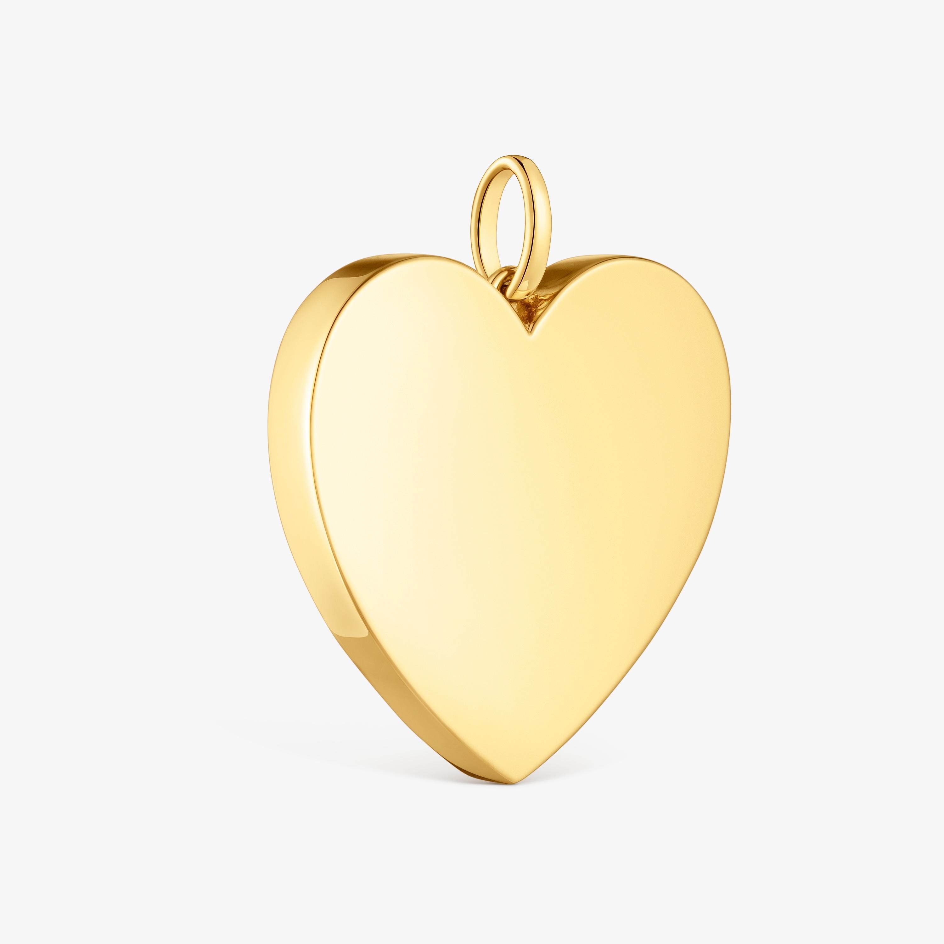 Colgante mediano corazón con baño de oro 18 kt sobre plata 27 mm Sweet Dolls