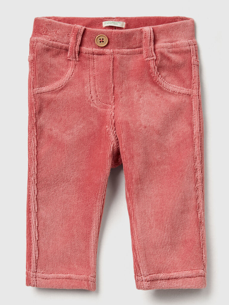 Stretch chenille trousers