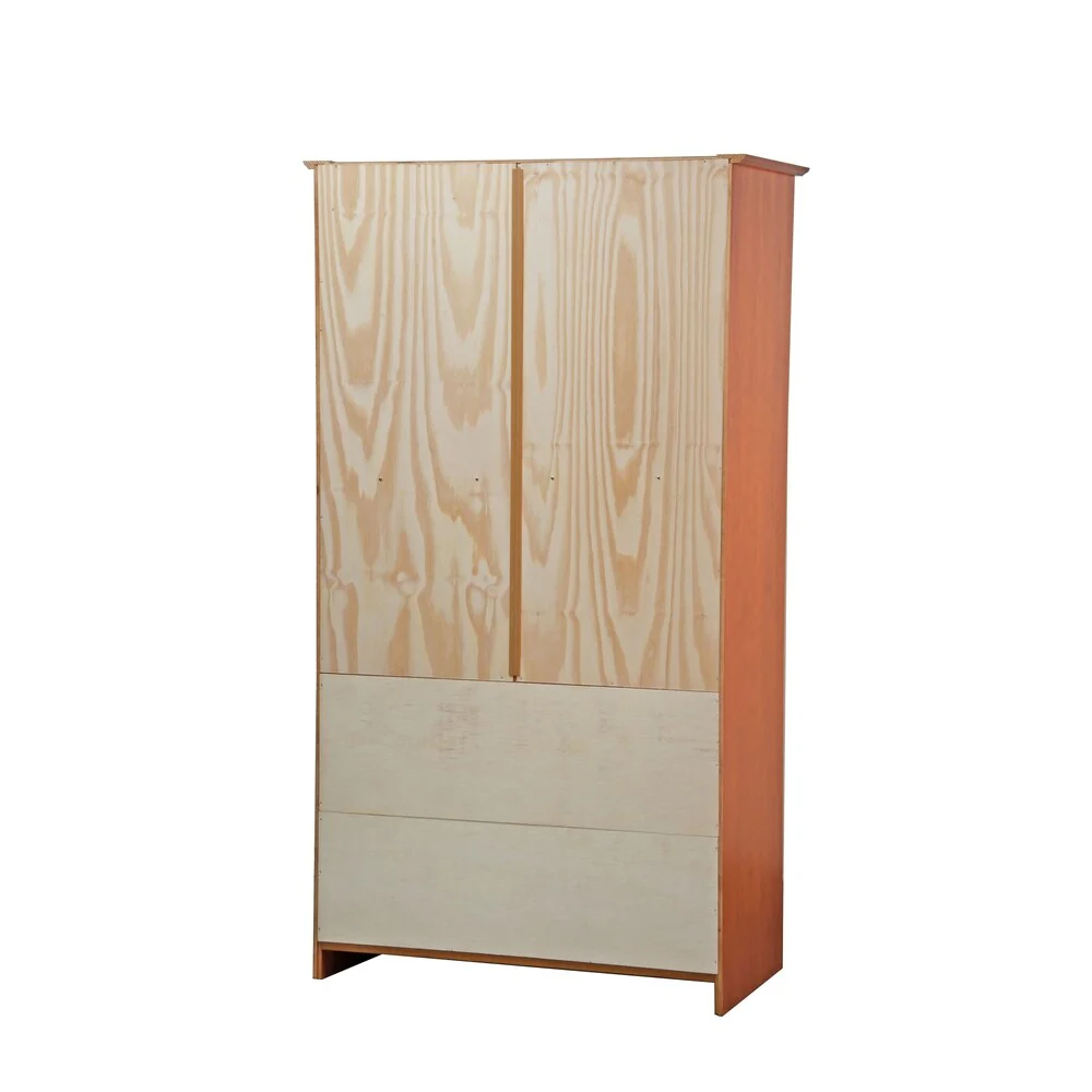 40-Combo Wardrobe/3-Drawer Chest 5954 by Palace Imports, Honey Pine