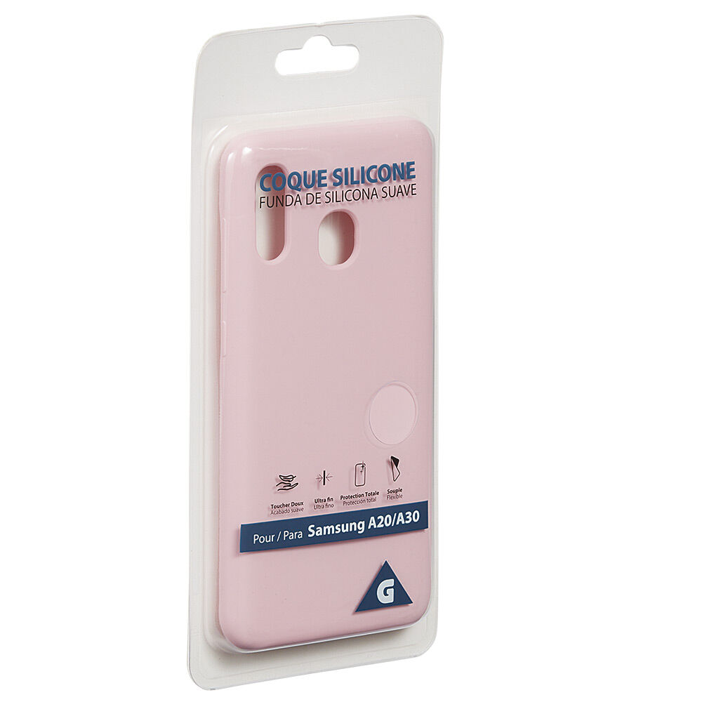 Coque en silicone Samsung A20 ou A30 rose