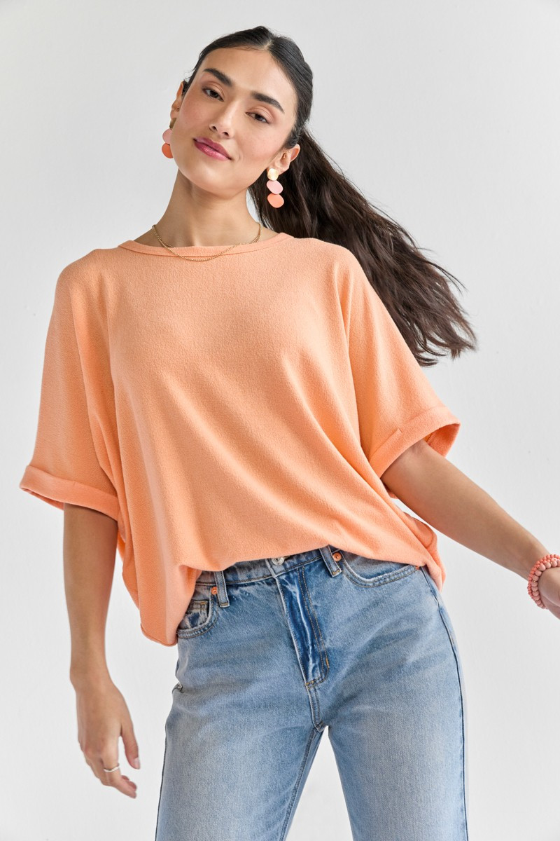 Annabeth Crew Neck Dolman Tee