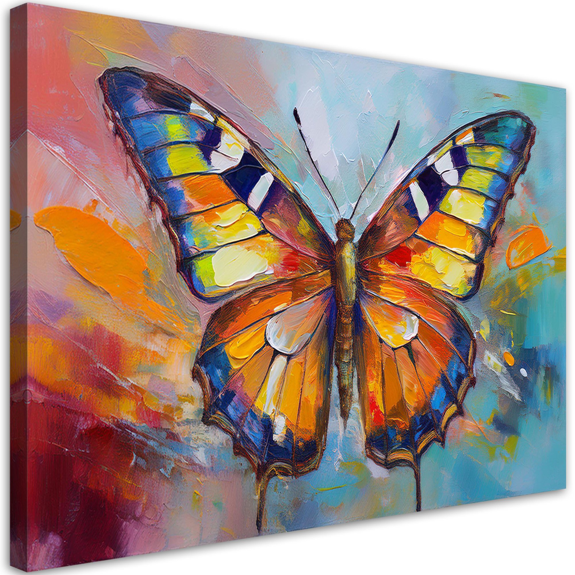 Feeby Obraz na płótnie, Kolorowy Motyl 60x40