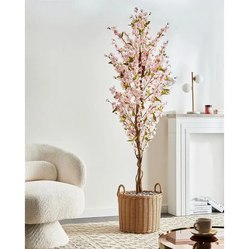 SAKURA - Kunstplant - Roze - 185 cm - Synthetisch materiaal